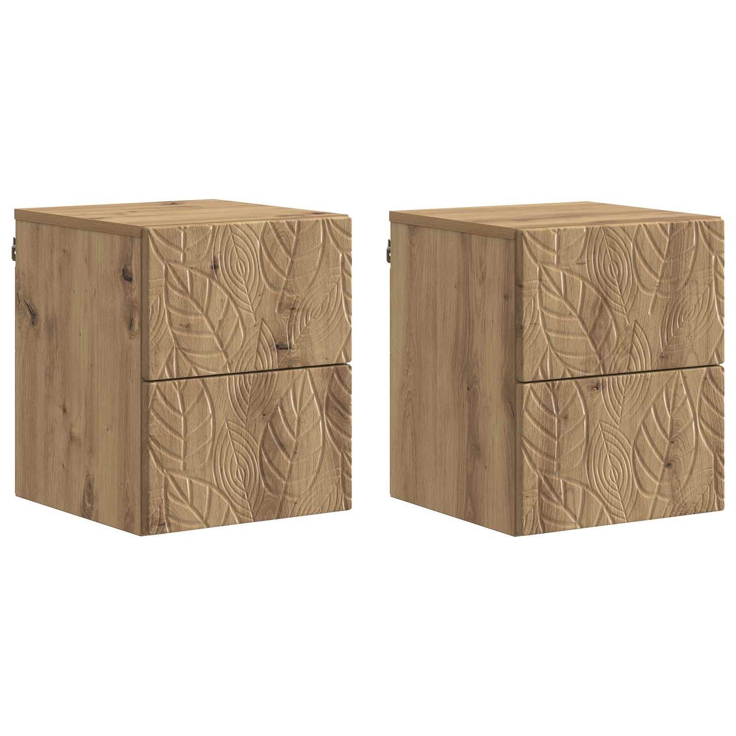 Væghængt Natbord 2 pcs Artisan-eg 34,5 x 33 x 40 cm