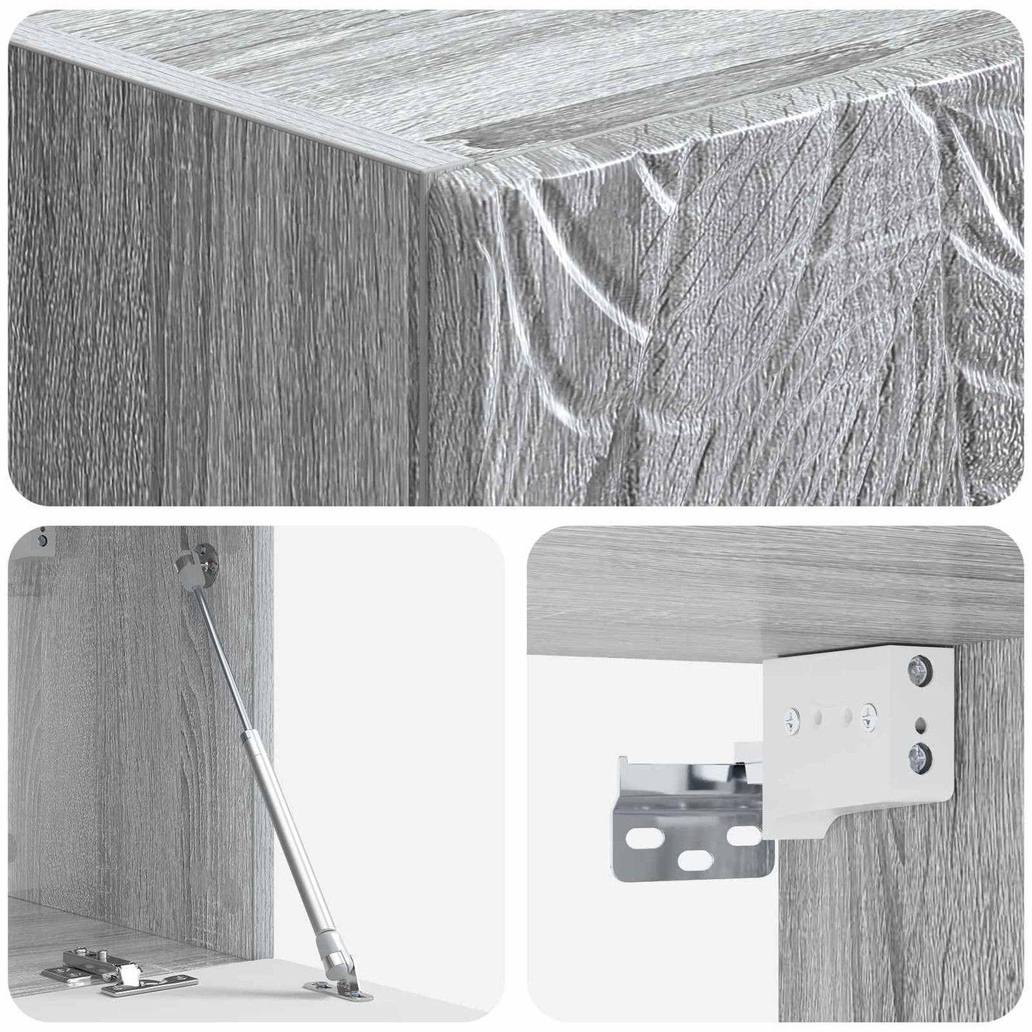 Væghængt TV-skab 78,5 x 41 x 30 cm Grå Sonoma Konstrueret træ