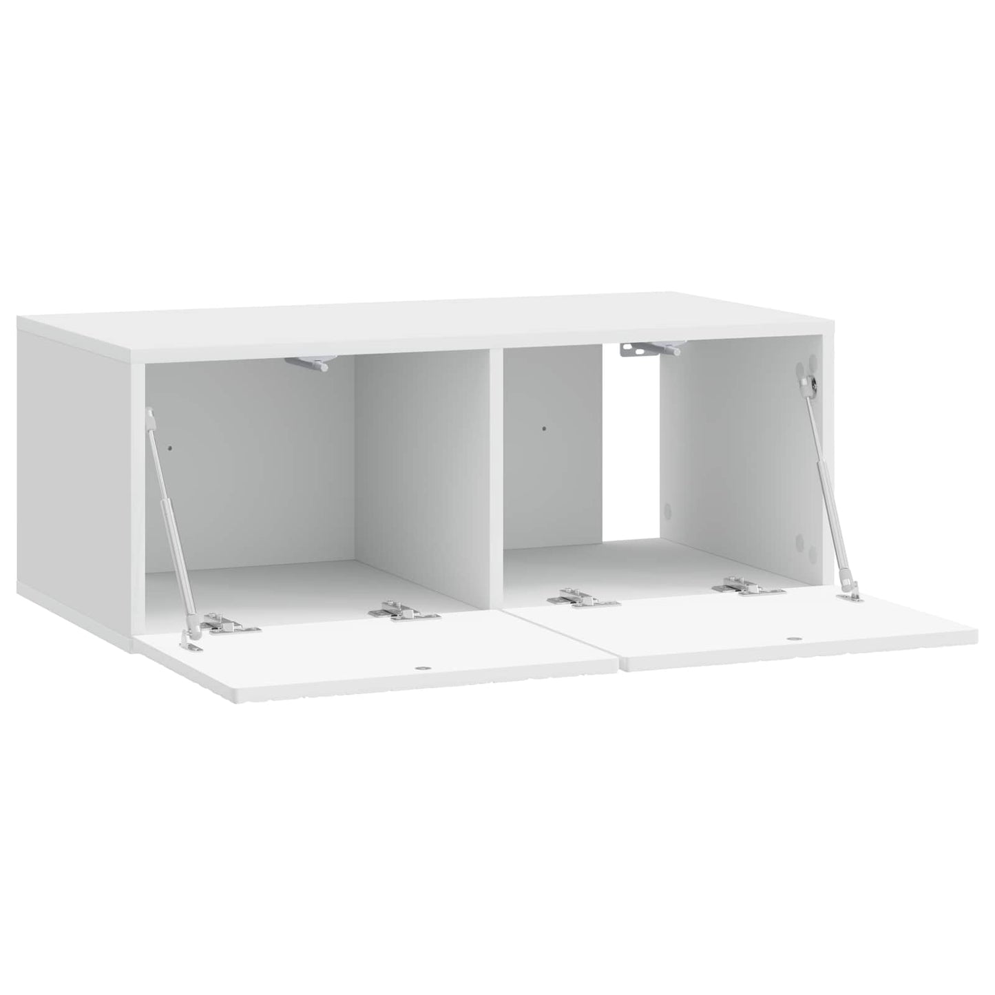 Væghængt TV-skab 98 x 41 x 30 cm Hvid højglans Konstrueret træ