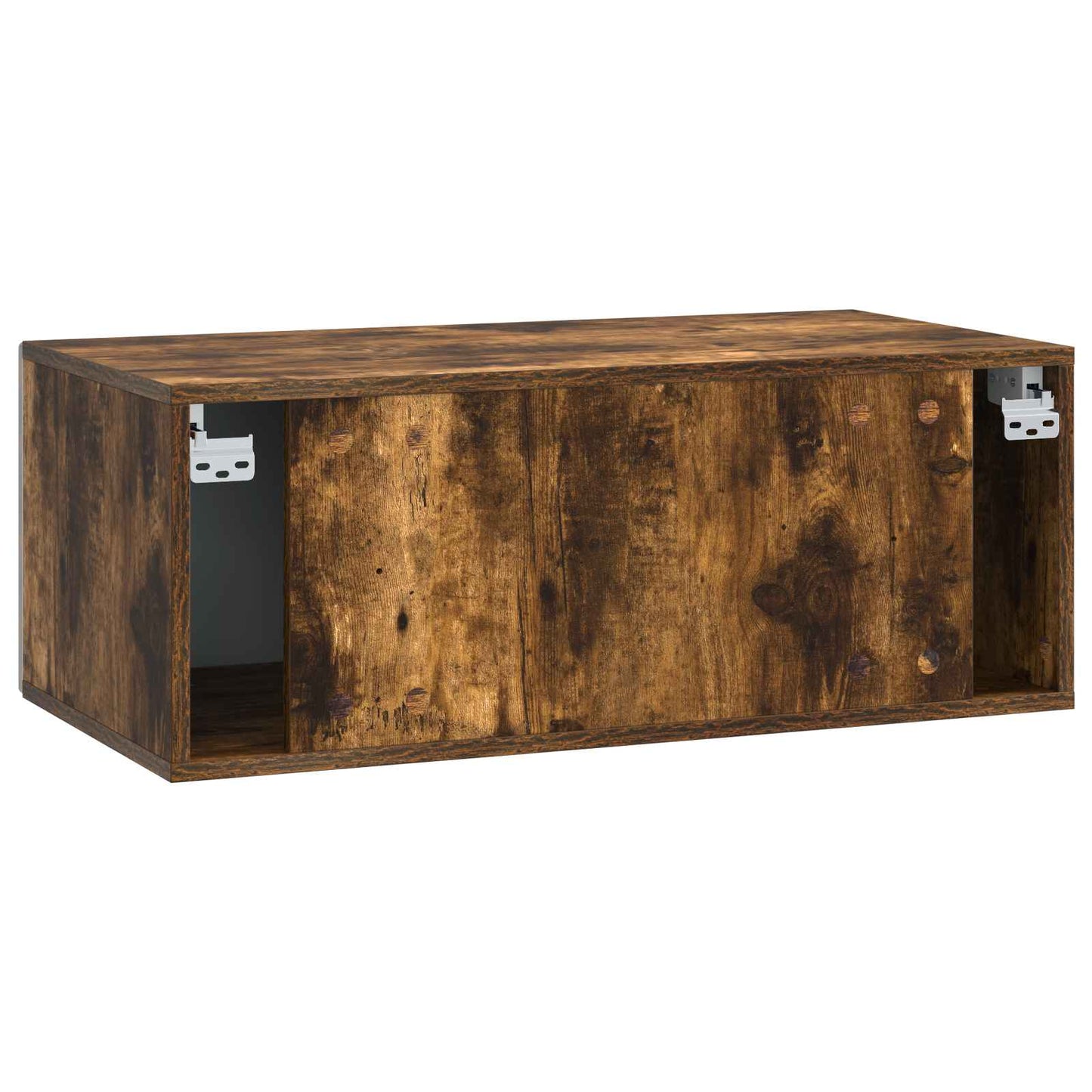 Væghængt TV-skab 98 x 41 x 30 cm Røget eg Konstrueret træ