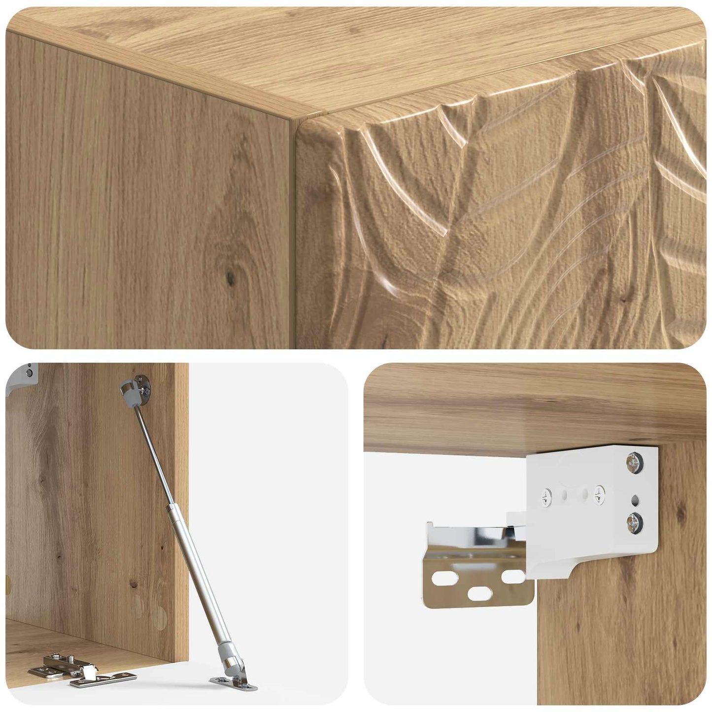 Væghængt TV-skab 59,5 x 31 cm Artisan-eg Konstrueret træ