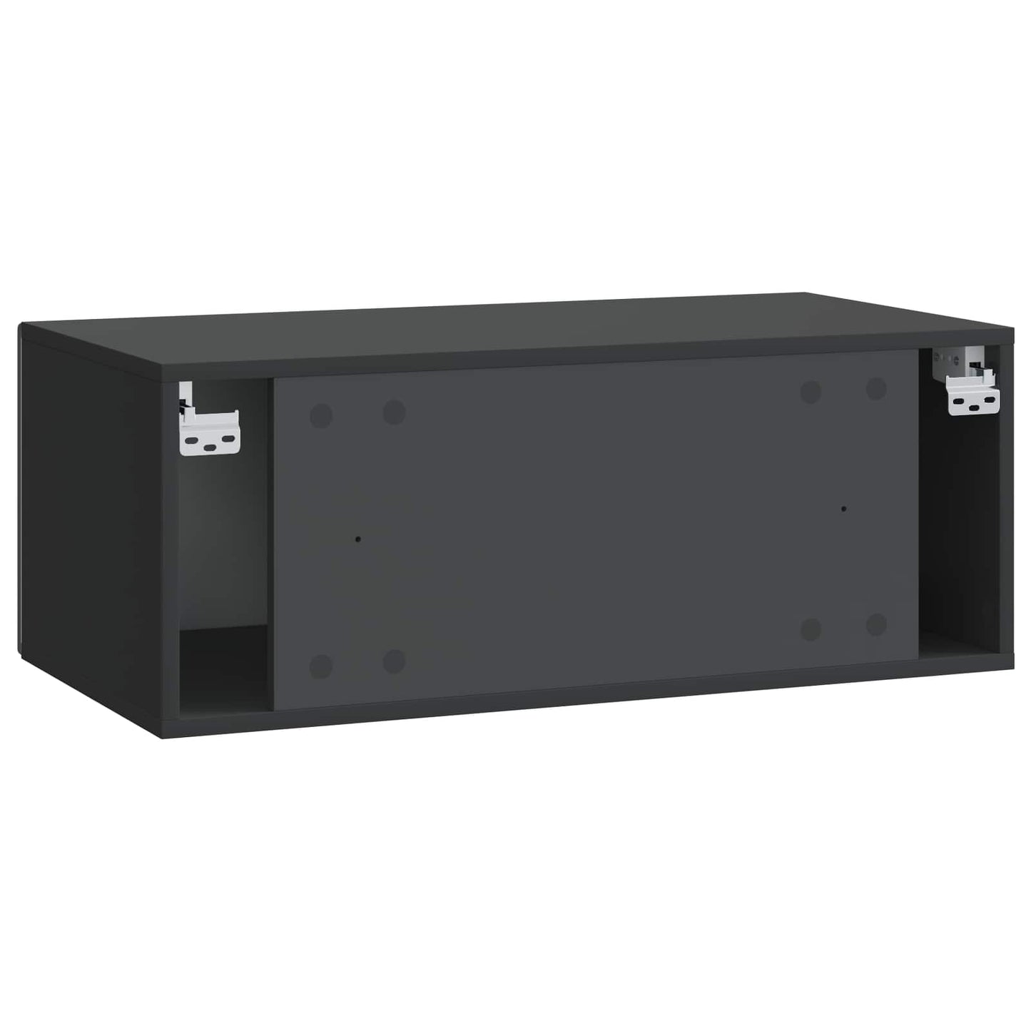 Væghængt TV-skab 98 x 31 cm Sort Konstrueret træ Vægmonteret