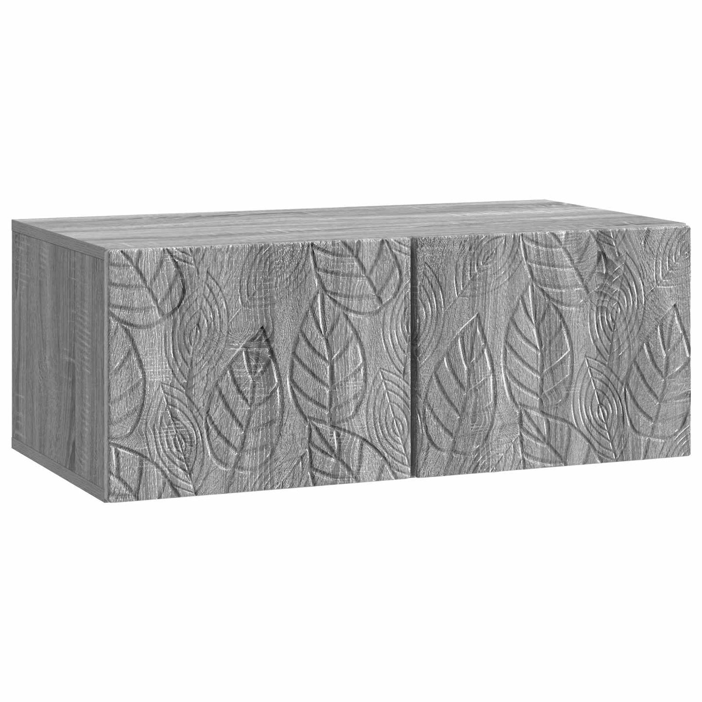 Væghængt TV-skab 98 x 31 cm Grå Sonoma Konstrueret træ