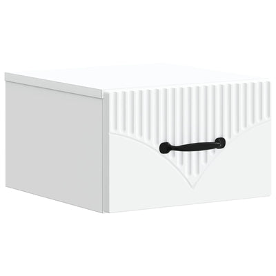 Væghængt Natbord Hvid 34,5 x 33 x 20 cm Konstrueret træ