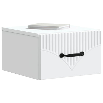 Væghængt Natbord 2 pcs Hvid 34,5 x 33 x 20 cm Konstrueret træ