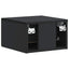 Væghængt Natbord 2 pcs Sort 34,5 x 33 x 20 cm Konstrueret træ