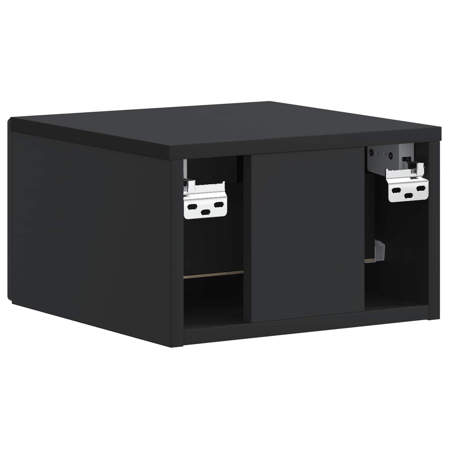 Væghængt Natbord 2 pcs Sort 34,5 x 33 x 20 cm Konstrueret træ