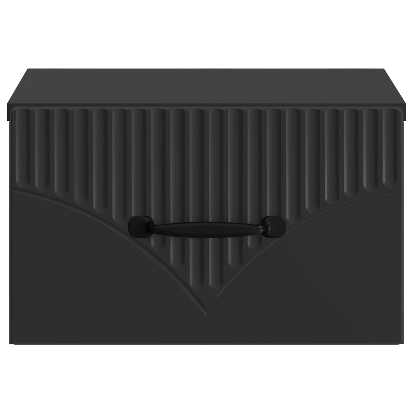 Væghængt Natbord 2 pcs Sort 34,5 x 33 x 20 cm Konstrueret træ