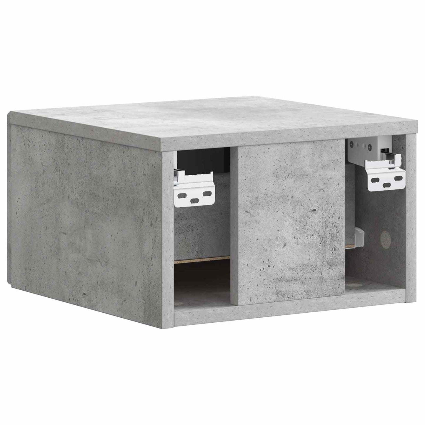 Væghængt Natbord Betongrå 34,5 x 33 x 20 cm Konstrueret træ