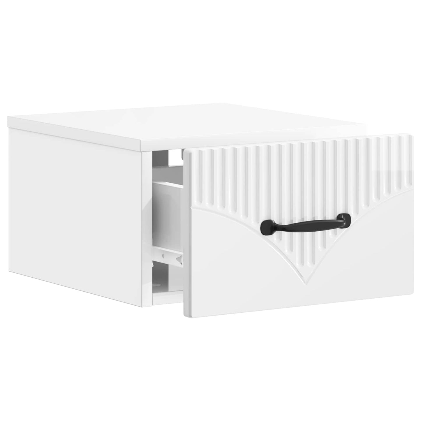 Væghængt Natbord 2 pcs Hvid højglans 34,5 x 33 x 20 cm