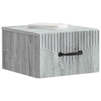 Væghængt Natbord 2 pcs Grå sonoma-eg 34,5 x 33 x 20 cm