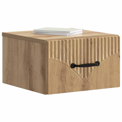 Væghængt Natbord med skuffe 2 pcs Artisan-eg 34,5 x 33 x 20 cm