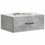 Væghængt Natbord med skuffe 2 pcs Betongrå 49 x 34,5 x 20 cm