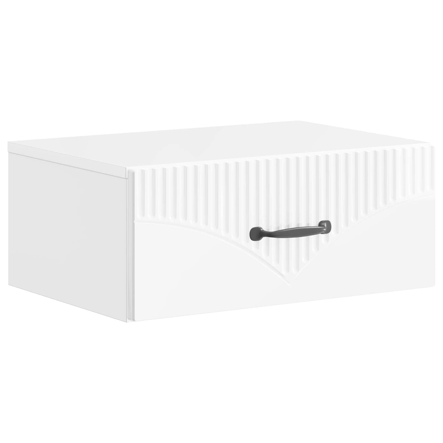 Væghængt Natbord 2 pcs Hvid højglans 49 x 34,5 x 20 cm