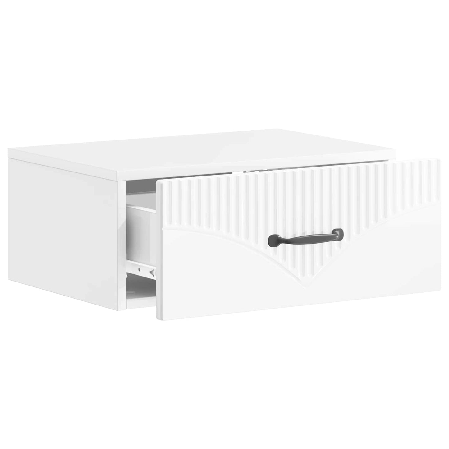 Væghængt Natbord 2 pcs Hvid højglans 49 x 34,5 x 20 cm