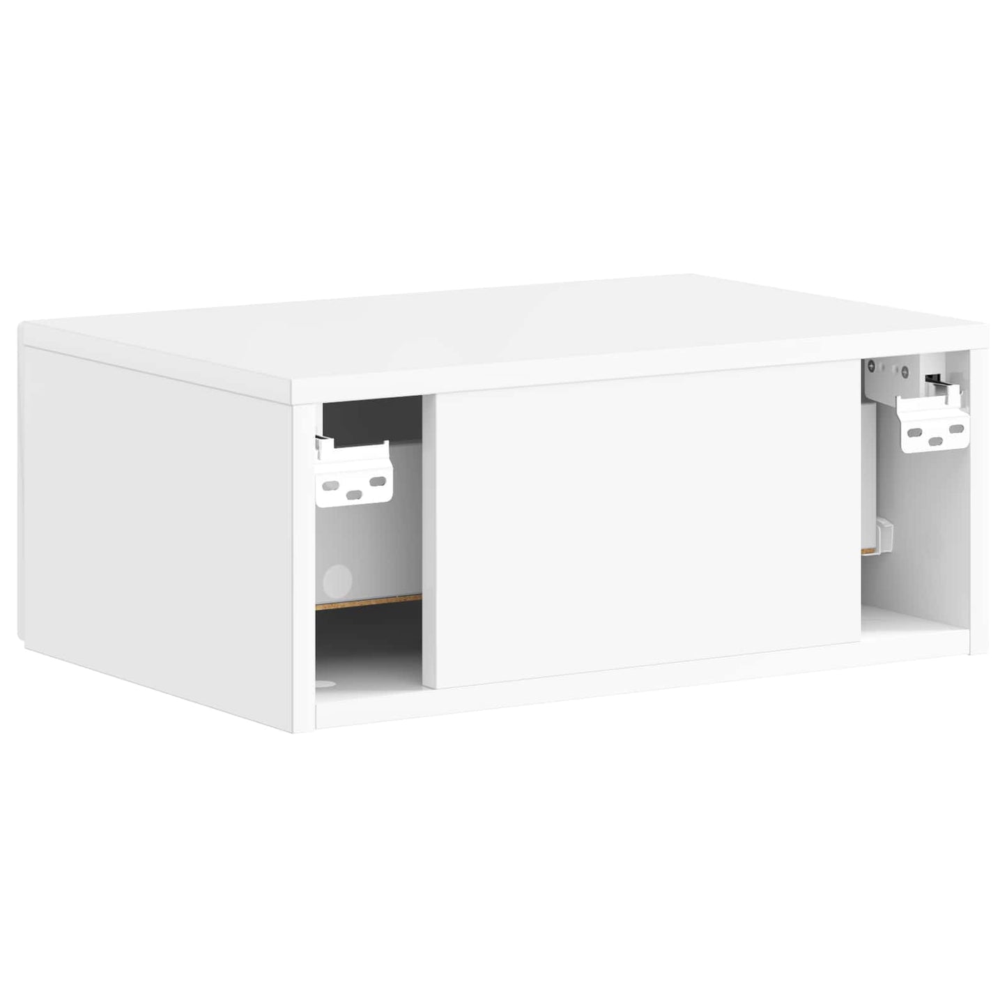 Væghængt Natbord 2 pcs Hvid højglans 49 x 34,5 x 20 cm