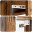 Væghængt Natbord med skuffe 2 pcs Gammelt træ 49 x 34,5 x 20 cm