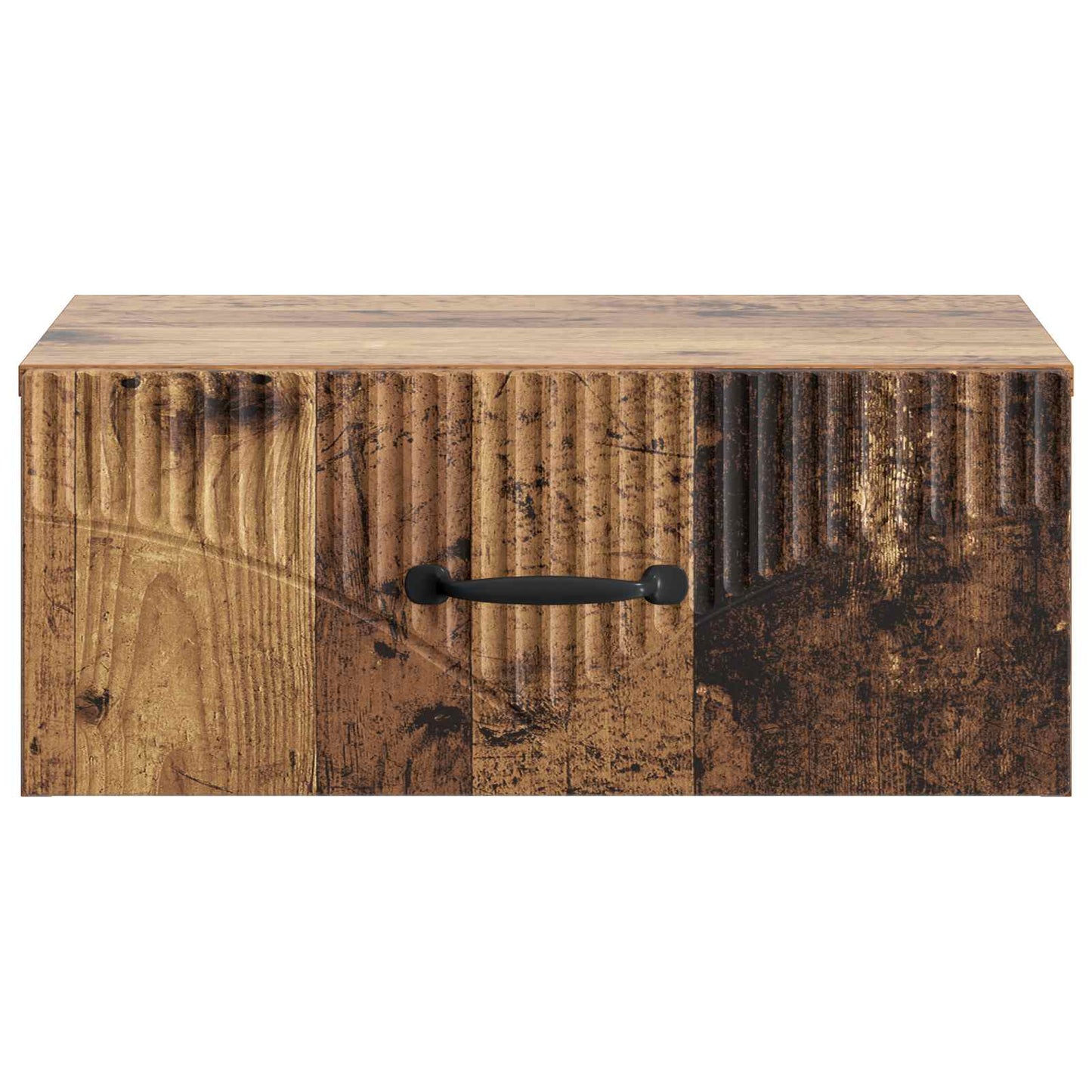 Væghængt Natbord med skuffe 2 pcs Gammelt træ 49 x 34,5 x 20 cm