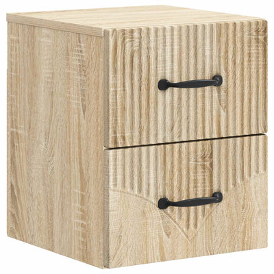 Væghængt Natbord Sonoma-eg 34,5 x 33 x 40 cm Konstrueret træ
