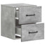 Væghængt Natbord med skuffe 2 pcs Betongrå 34,5 x 33 x 40 cm