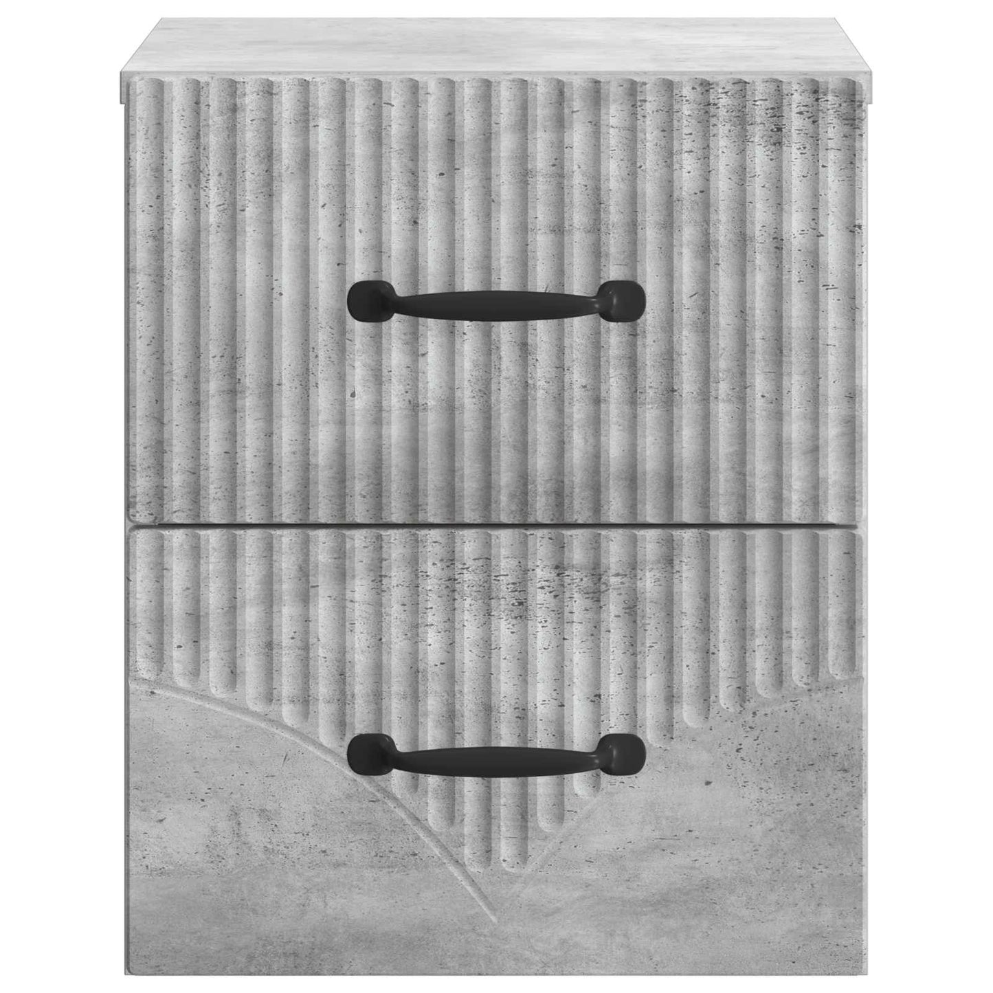 Væghængt Natbord med skuffe 2 pcs Betongrå 34,5 x 33 x 40 cm