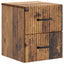 Væghængt Natbord med skuffe 2 pcs Gammelt træ 34,5 x 33 x 40 cm