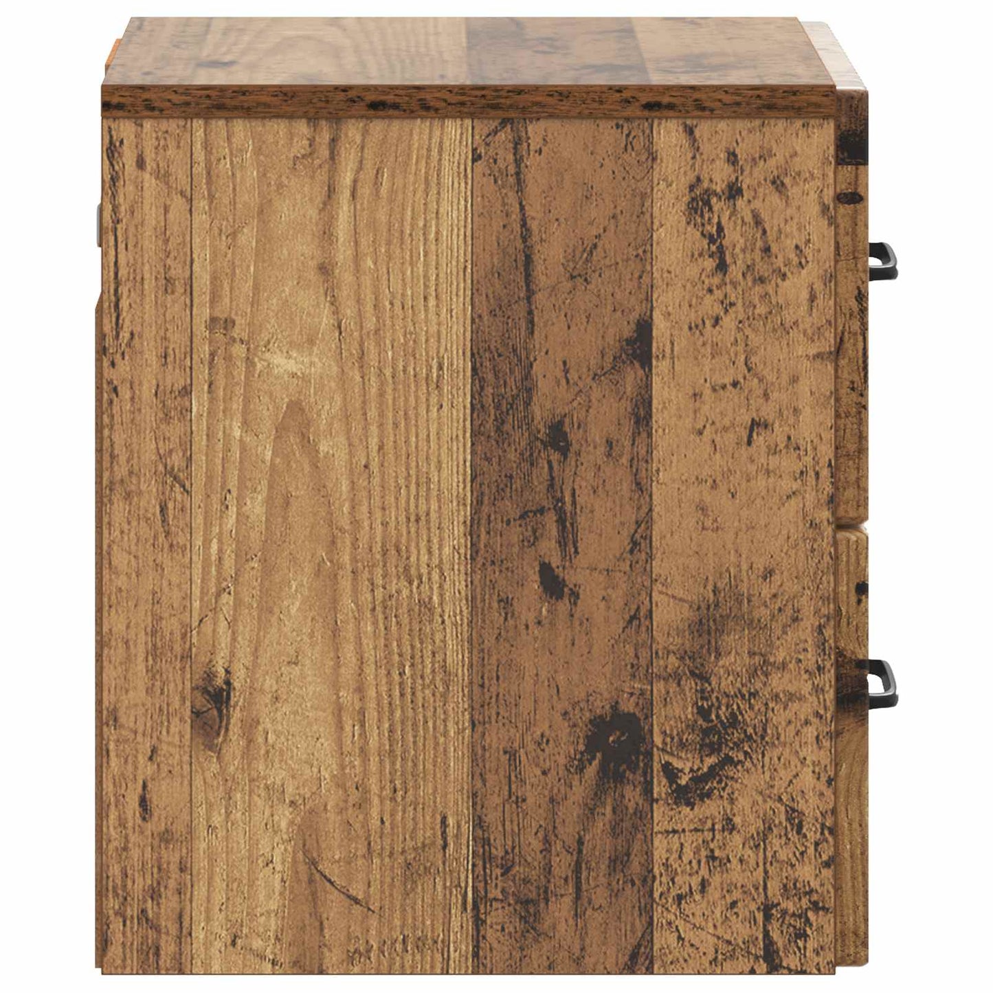 Væghængt Natbord med skuffe 2 pcs Gammelt træ 34,5 x 33 x 40 cm