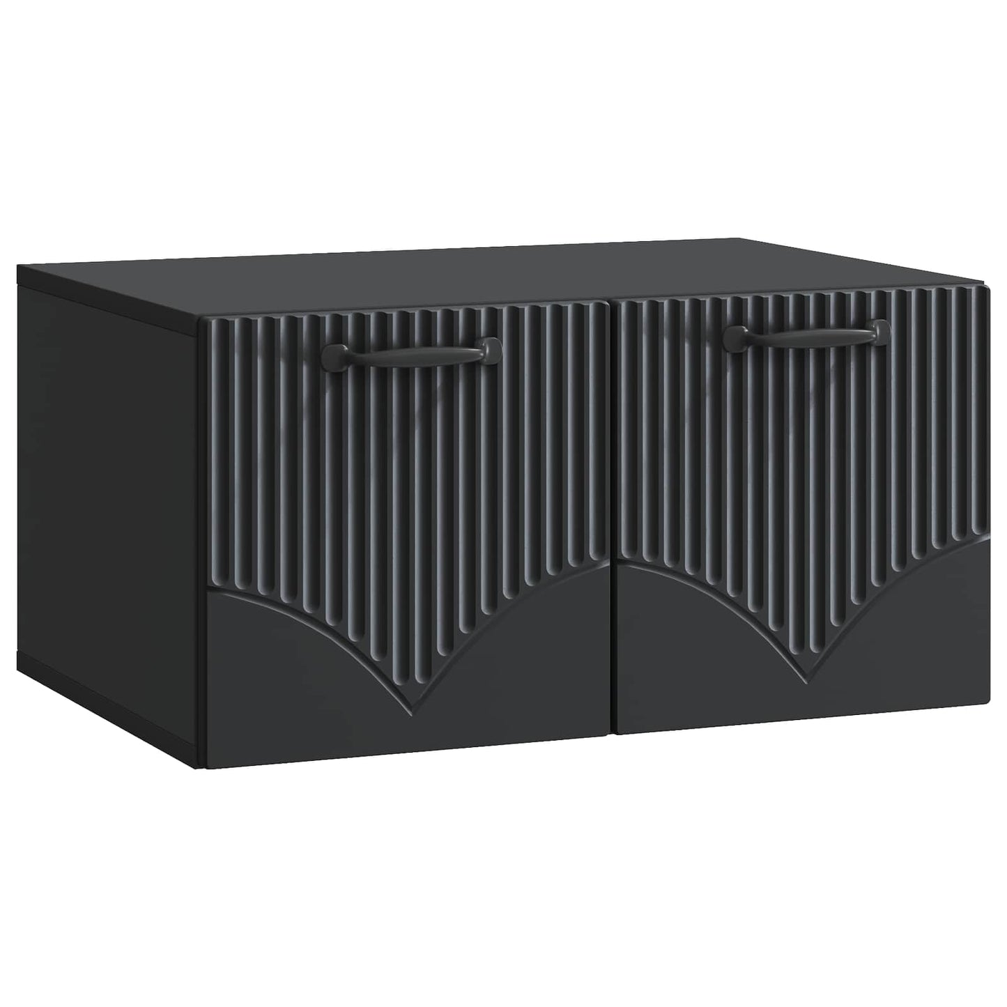 Væghængt TV-skab Sort 59,5 x 41 x 30 cm Konstrueret træ