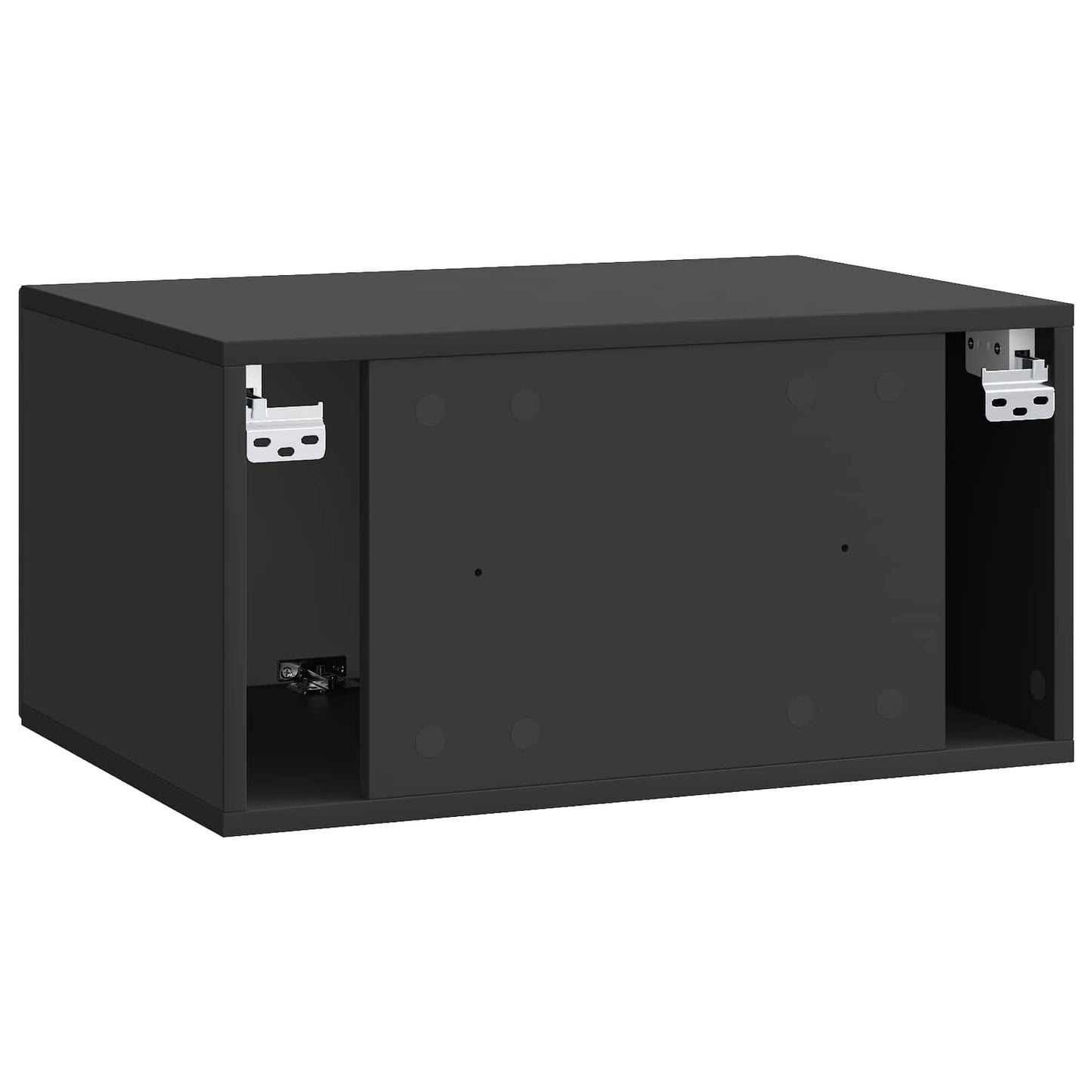 Væghængt TV-skab Sort 59,5 x 41 x 30 cm Konstrueret træ