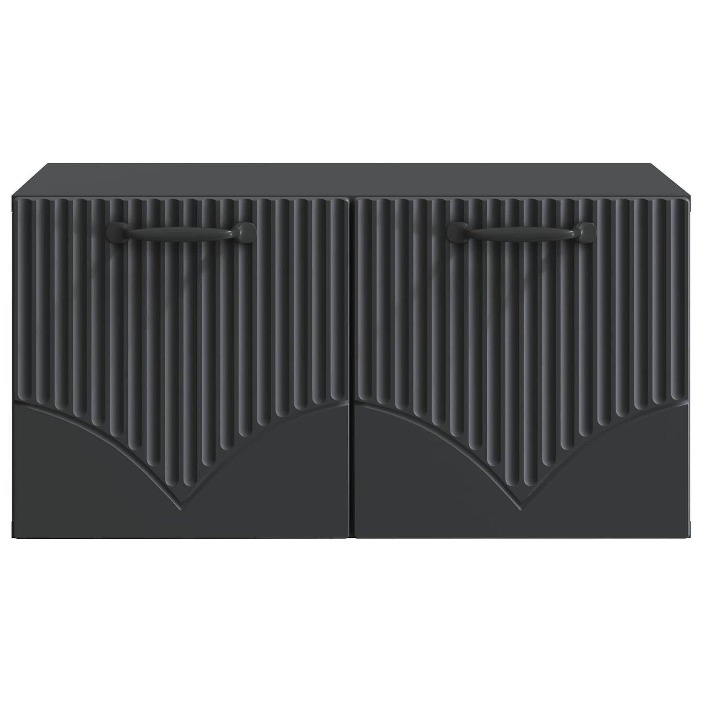 Væghængt TV-skab Sort 59,5 x 41 x 30 cm Konstrueret træ
