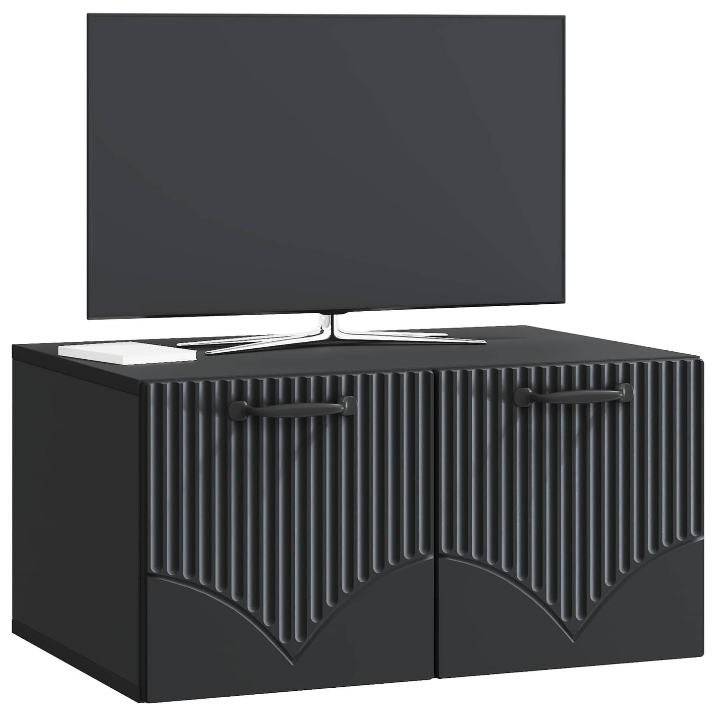 Væghængt TV-skab Sort 59,5 x 41 x 30 cm Konstrueret træ