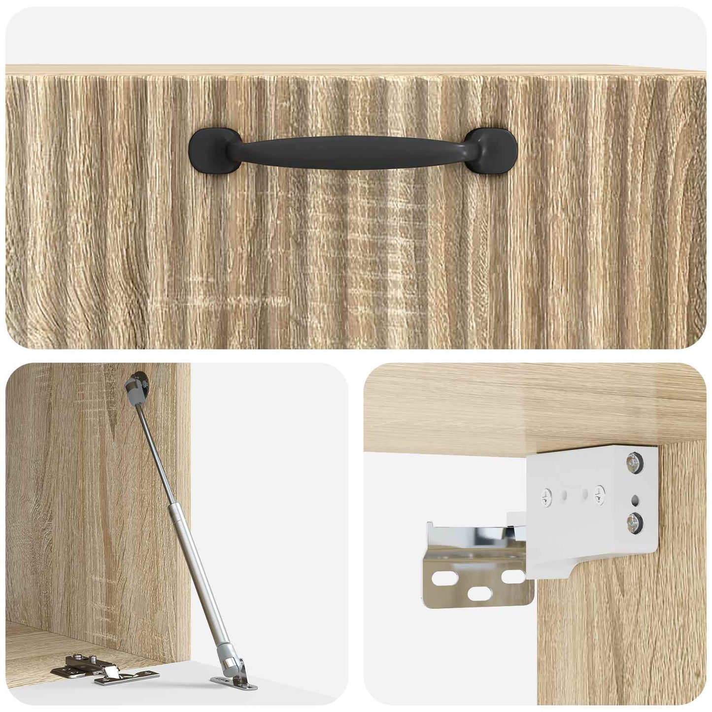 Væghængt TV-skab Sonoma-eg 59,5 x 41 x 30 cm Konstrueret træ