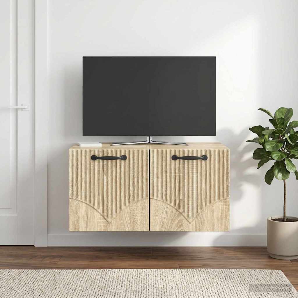 Væghængt TV-skab Sonoma-eg 59,5 x 41 x 30 cm Konstrueret træ