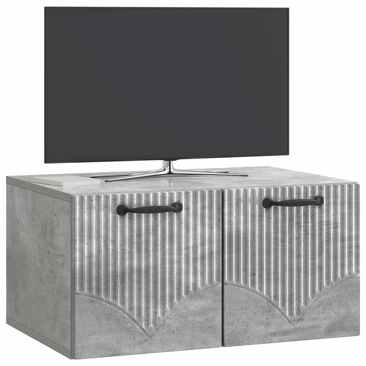 Væghængt TV-skab Betongrå 59,5 x 41 x 30 cm Konstrueret træ