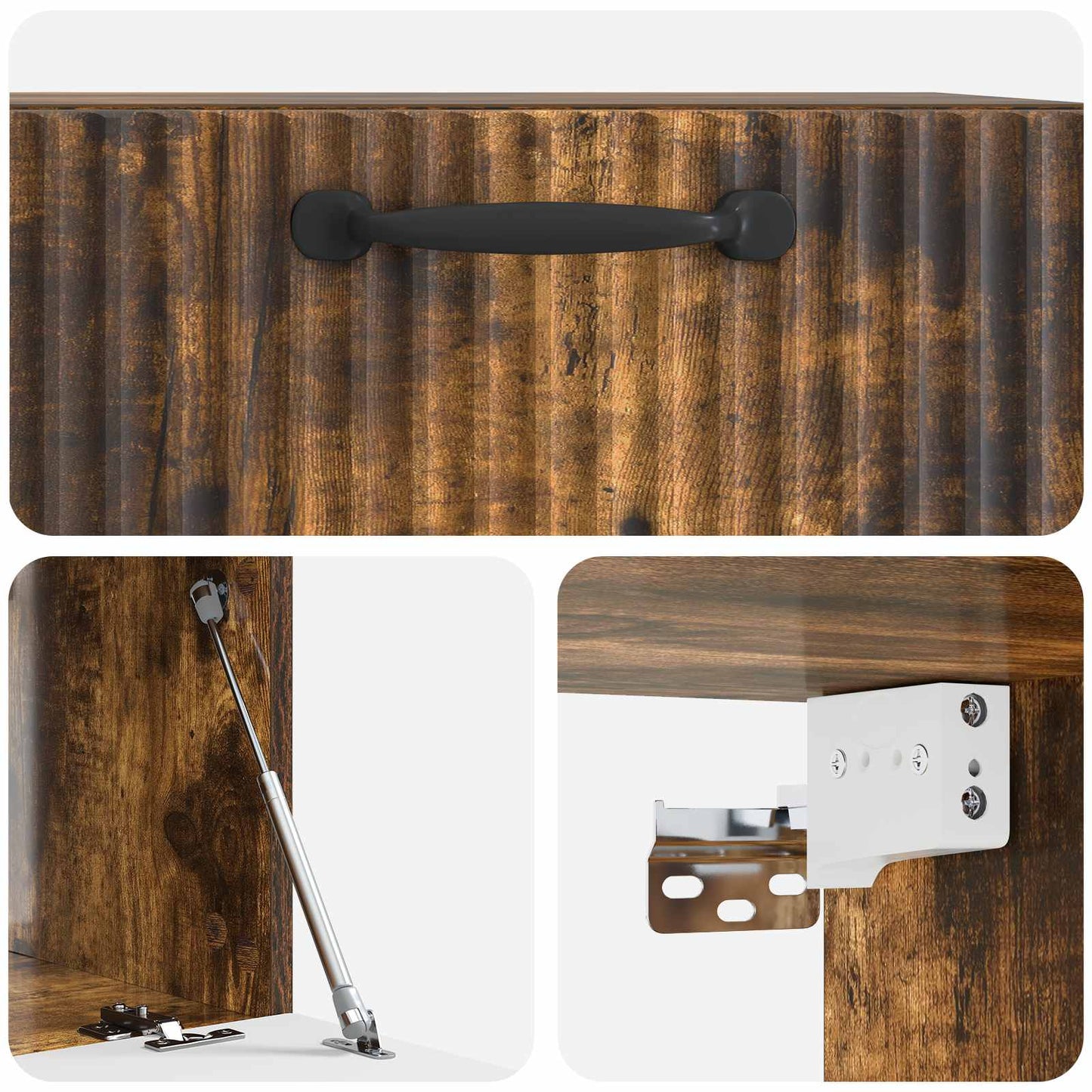 Væghængt TV-skab Røget eg 59,5 x 41 x 30 cm Konstrueret træ
