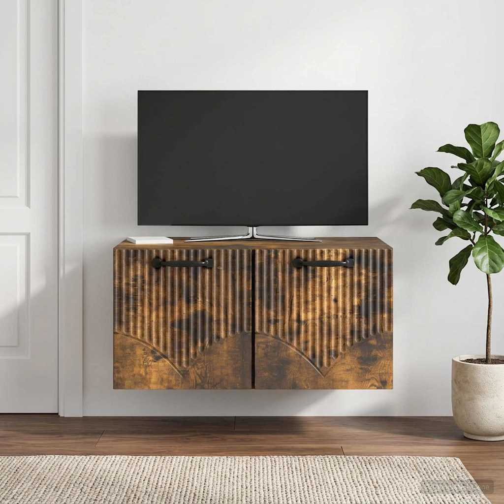 Væghængt TV-skab Røget eg 59,5 x 41 x 30 cm Konstrueret træ