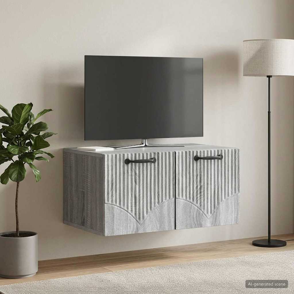 Væghængt TV-skab Vægmonteret Grå sonoma-eg 59,5 x 41 x 30 cm