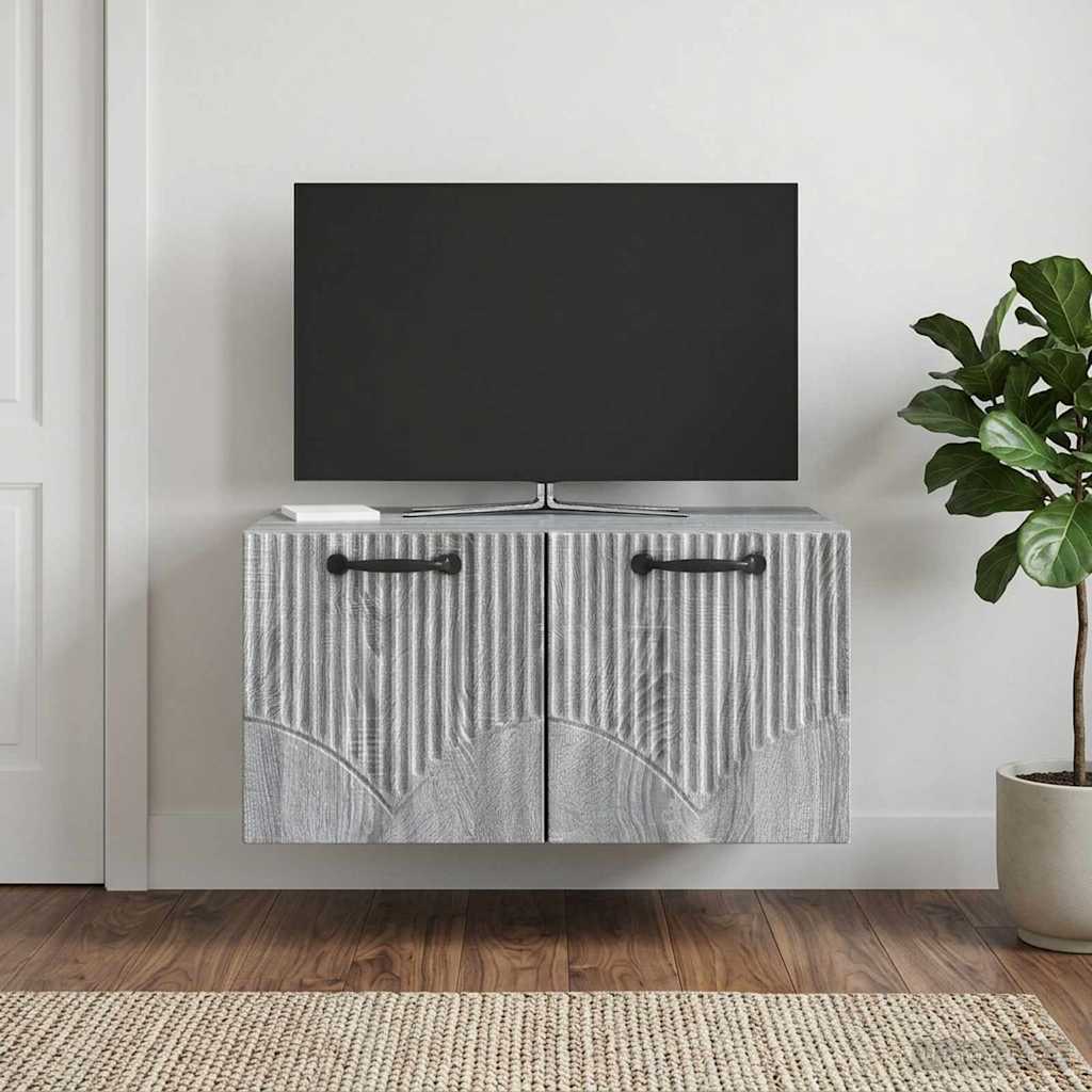 Væghængt TV-skab Vægmonteret Grå sonoma-eg 59,5 x 41 x 30 cm
