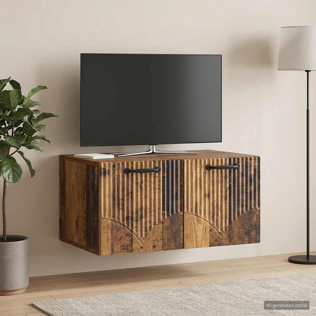 Væghængt TV-skab Gammelt træ 59,5 x 41 x 30 cm Konstrueret træ