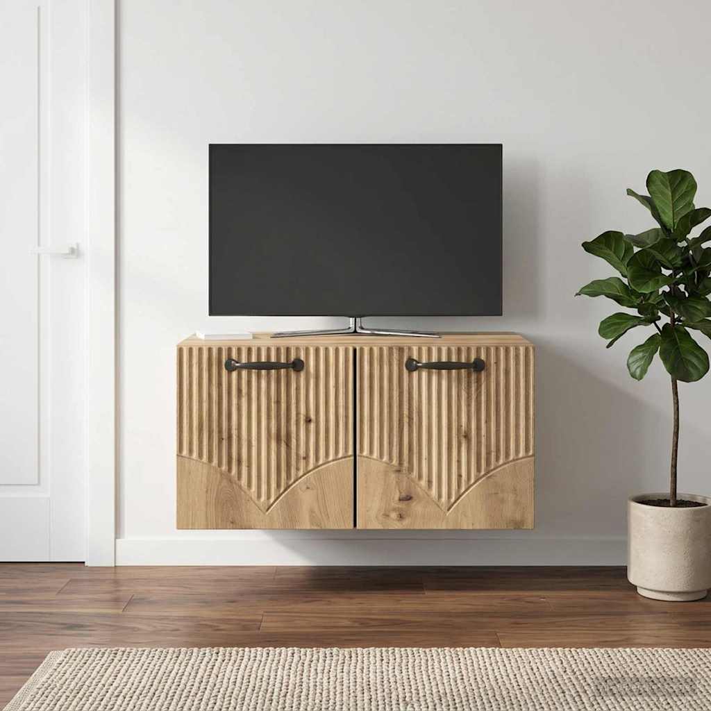 Væghængt TV-skab 59,5 x 41 x 30 cm Artisan-eg Konstrueret træ