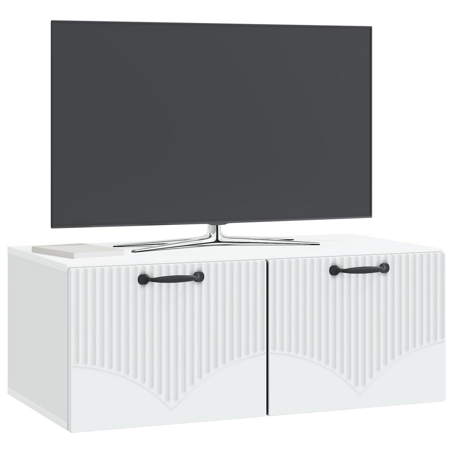 Væghængt TV-skab Hvid 78,5 x 41 x 30 cm Konstrueret træ