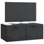 Væghængt TV-skab Sort 78,5 x 41 x 30 cm Konstrueret træ