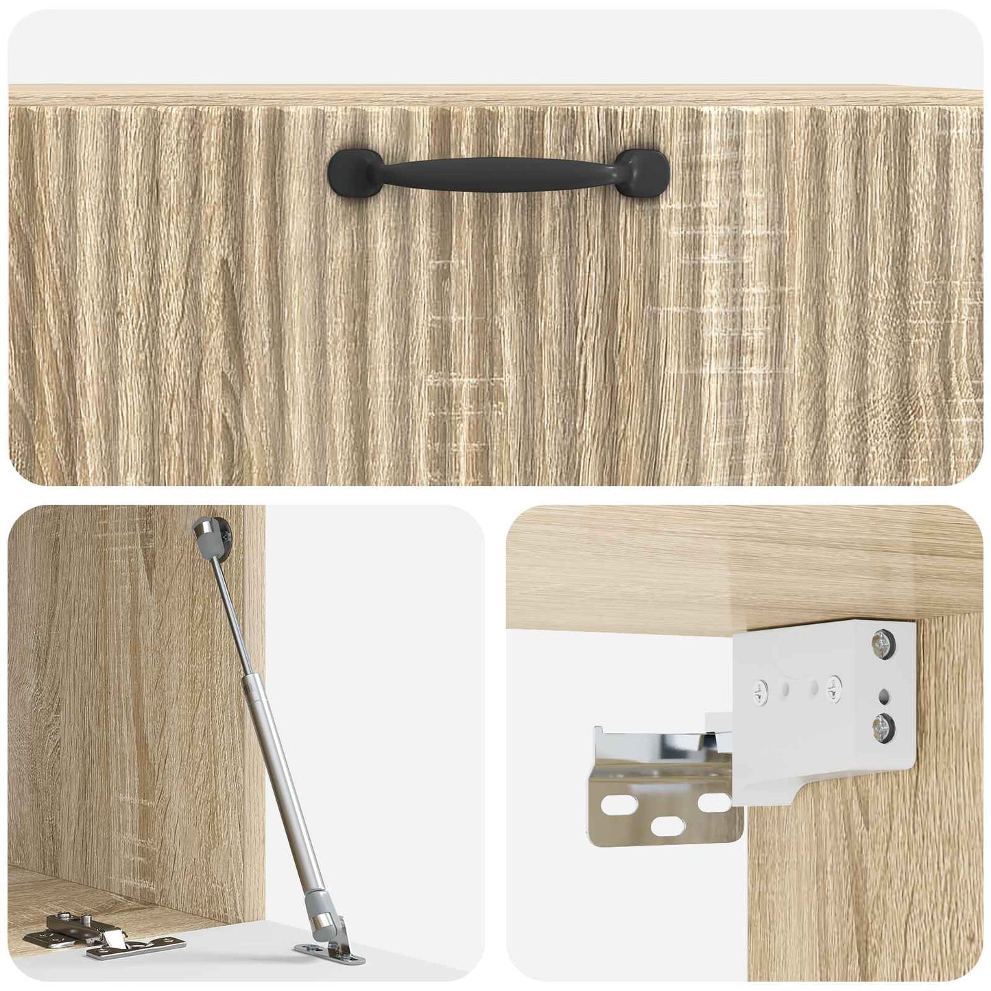 Væghængt TV-skab Sonoma-eg 78,5 x 41 x 30 cm Konstrueret træ