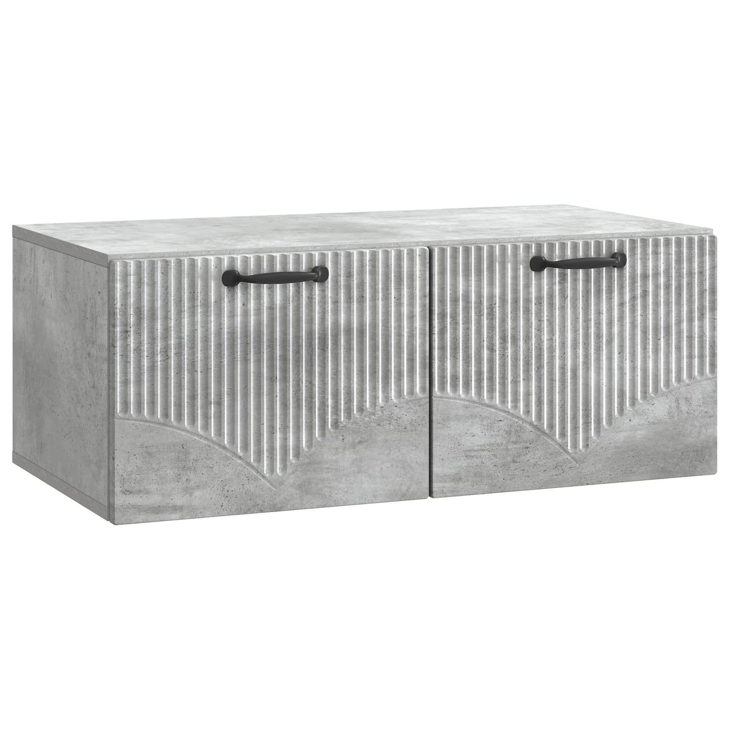 Væghængt TV-skab Betongrå 78,5 x 41 x 30 cm Konstrueret træ