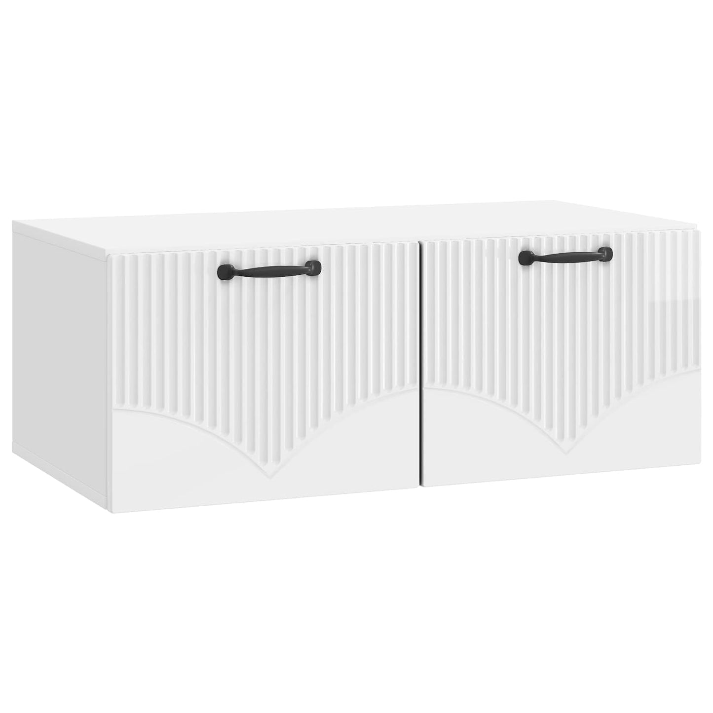 Væghængt TV-skab Vægmonteret Hvid højglans 78,5 x 41 x 30 cm