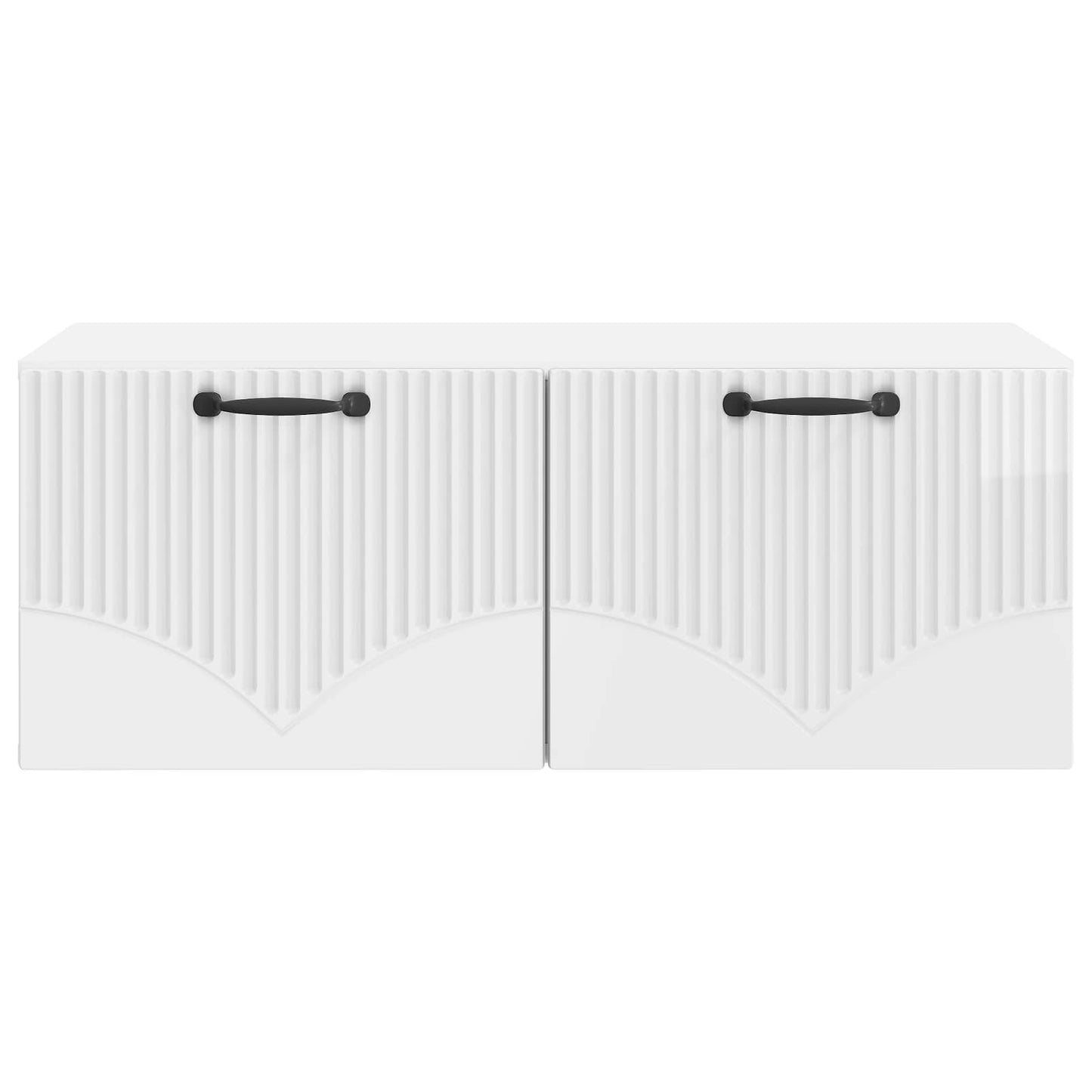 Væghængt TV-skab Vægmonteret Hvid højglans 78,5 x 41 x 30 cm