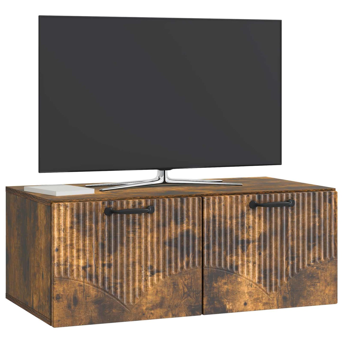Væghængt TV-skab Røget eg 78,5 x 41 x 30 cm Konstrueret træ