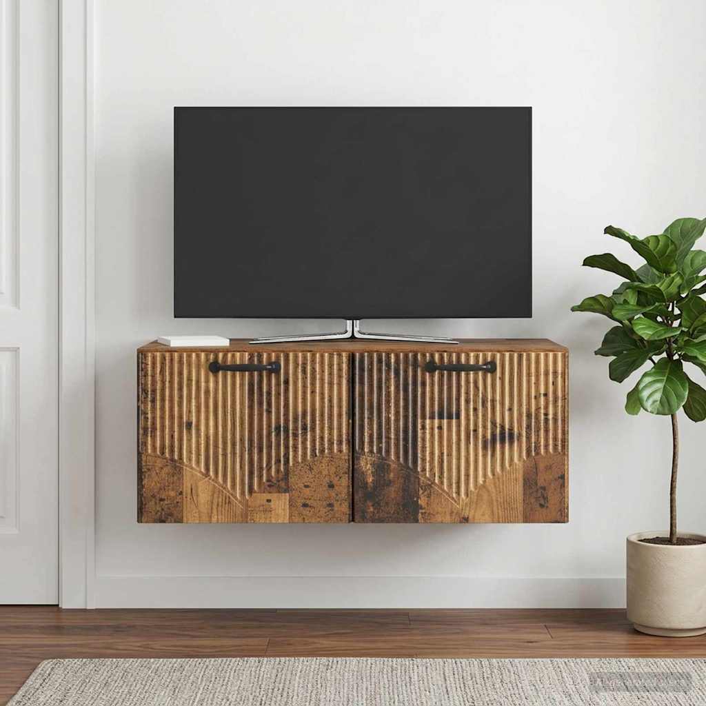 Væghængt TV-skab Gammelt træ 78,5 x 41 x 30 cm Konstrueret træ