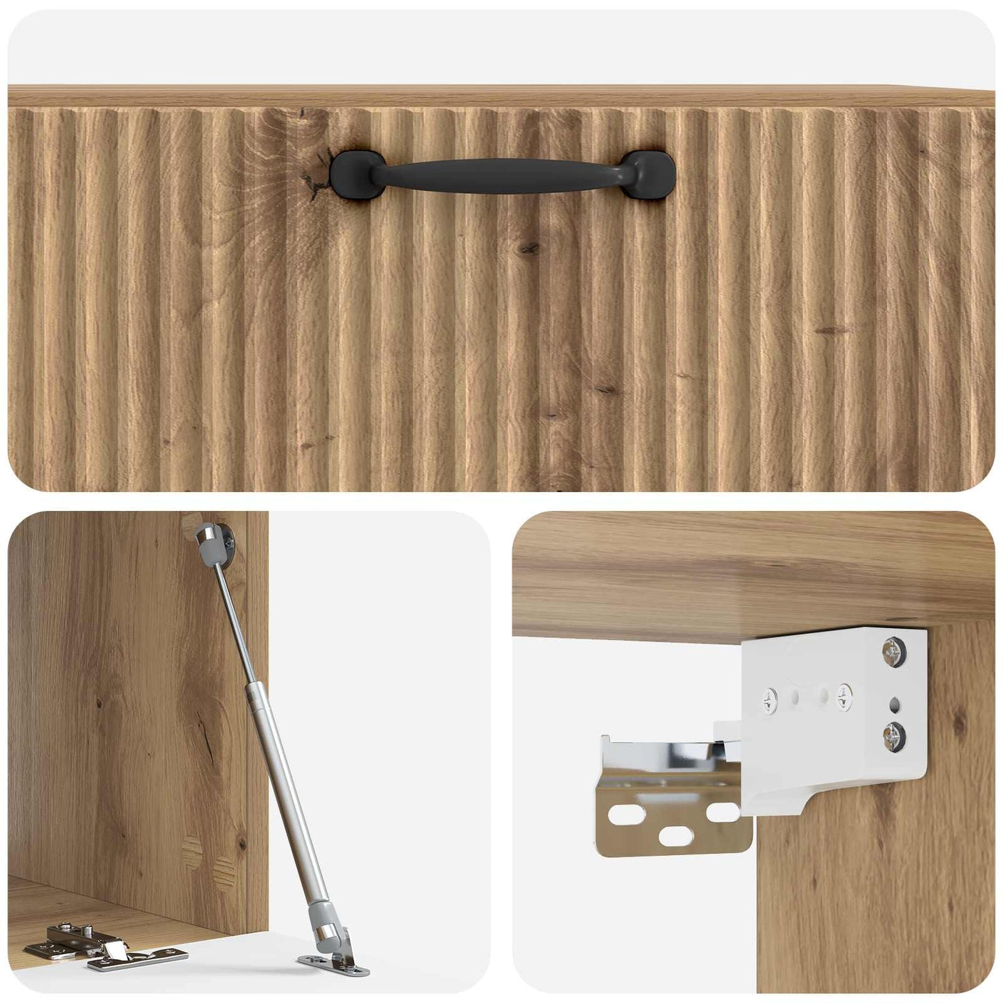 Væghængt TV-skab 78,5 x 41 x 30 cm Artisan-eg Konstrueret træ