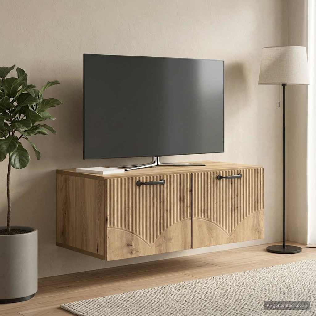 Væghængt TV-skab 78,5 x 41 x 30 cm Artisan-eg Konstrueret træ